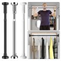35-80cm Adjustable Stainless Steel Clothes Drying Rack No-Drill Telescopic Pole Curtain Rod for Balcony Bathroom. 