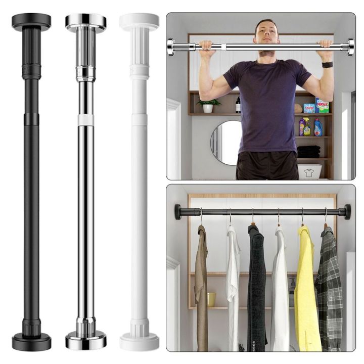 35-80cm%20Adjustable%20Stainless%20Steel%20Clothes%20Drying%20Rack%20No-Drill%20Telescopic%20Pole%20Curtain%20Rod%20for%20Balcony%20Bathroom%20-%20Image%202