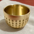 Gold Feng Shui Hundred Blessings Bowl Fine Workmanship Meaningful  Copper Materials Exquisite Mini 4.5/6CM. 