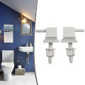 1pair Plastic Toilet Seat Hinge Bolts Screw Fixing Fitting Kit Toilet Lid Hinge Replacement Parts Bathroom Accessories. 