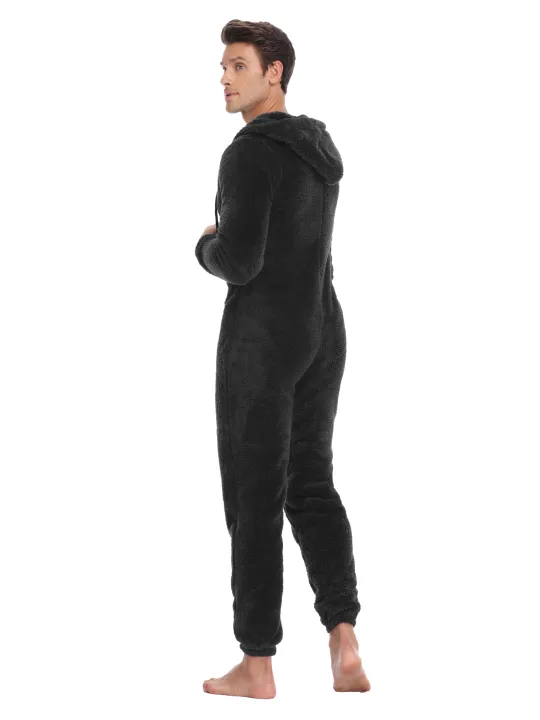 Men's%20Winter%20Warm%20Fluffy%20Teedy%20Fleece%20Pajama%20Onesie%20For%20Men%20Cozy%20Soft%20Warm%20Plush%20Fleece%20Jumpsuit%20Romper%20One%20Piece%20Hooded%20Pajama%20-%20Image%205