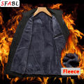 Warm Fleece Autumn Winter Jackets for Men Business Office Dress Coat Casual Men's Winter Jacket Solid Color Luxury Outerwear Man. 