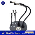 Soldering Third Hand with Strong Magnetic Base, Flexible Arms PCB Holder for Electronics Repair – Alligator Clip Welding Tool. 
