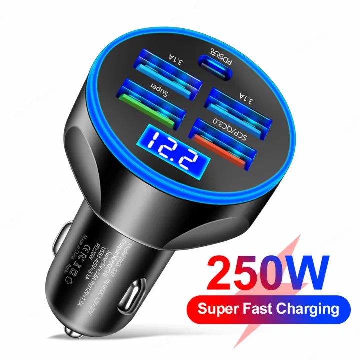 250W%20LED%20Car%20Charger%205%20Ports%20Fast%20Charge%20PD+QC3.0%20USB%20C%20Car%20Phone%20Charger%20Type%20C%20Adapter%20in%20Car%20For%20iphone%20%20%20%20-%20Image%207