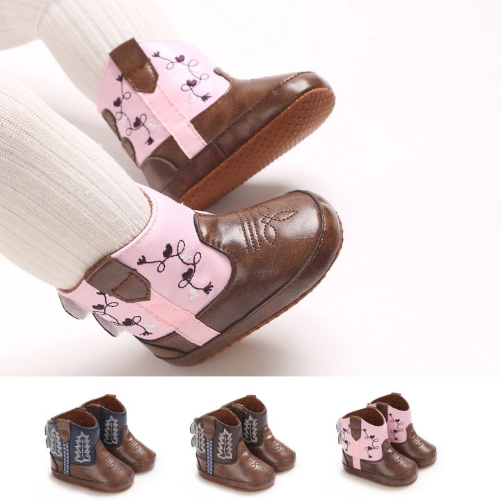 Leather%20Western%20Boots%20Cowboy%20Bootie%20Soft%20Sole%20Non-Slip%20Crib%20Shoes%20for%20Baby%20Infant%20Toddler%20Girls%20Boys%20Newborn%20-%20Image%202