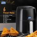 KENT Digi Plus Air Fryer 4L |1300W Digital Display & Touch Control Panel | Black Air Fryer (4. 