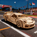 3D Wooden Puzzle Sports Car Model Fun and Educational DIY    Holiday . 