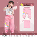 Waterproof Girls Boys Pants Toddler Kids Rain Pants Windproof Mud Trousers Kids Cartoon Dinosaur Unicorn Children Rain Pants.