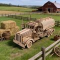 Wooden Oil Tanker Truck Puzzle DIY Wooden 3D Truck Assembly Educational Birthday   . 