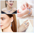 Moon Star Collision Gradient Mixed Pendants Porcelain White AB Crystal Glass Beads DIY Bracelets Necklaces Jewelry Making.