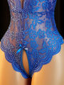 Women's Plus Size Swimwear Erotic Bikini Lingerie Sexy Crotchless Lace Hollow Bodysuit Bikinis Set V Neck Open Bra Mini Swimsuit. 