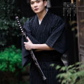 Black Summer Navy Japanese Traditional Samurai Kimono For Men Yukata Bathing Robe Hekoobi Loose Style Homewear Long Gown Cotton. 