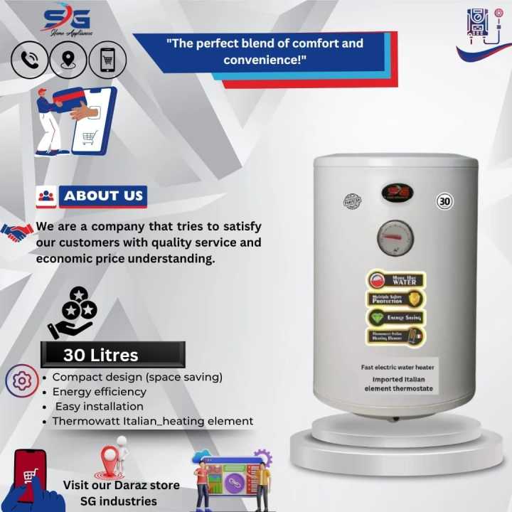SG 30-litre Semi Instant Electric Water Heater / Electric Water Geyser