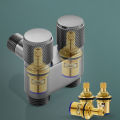 Toilet Bidet Sprayer Triangle Valve 1 In Two Double Control Faucet G1/2 Rotary Switch Shower Head Washer Washing Machine Valve. 