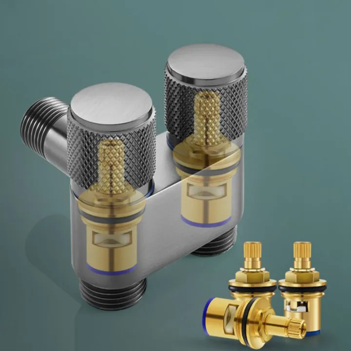 Toilet%20Bidet%20Sprayer%20Triangle%20Valve%201%20In%20Two%20Double%20Control%20Faucet%20G1/2%20Rotary%20Switch%20Shower%20Head%20Washer%20Washing%20Machine%20Valve%20-%20Image%206