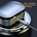 Q25 Pro TWS Wireless Earbuds Bluetooth V5.1 with Type C Charging Cable Advanced Technology Bluetooth Earphones. 