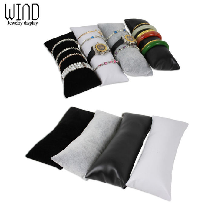 Wholesale Superior Velvet Large Bracelet Display Pillow Ankle Holder Watch Organizer Jewelry Display Stand Free Shipping