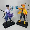Naruto AK Uzumaki AK Sasuke Anime Figure GK Double Head Carving Collectible Decor Desktop Ornament Statue Model Toy. 