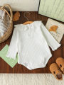 One piece Baby Girl Clothes Spring Autumn Long Sleeve Solid Newborn Girls Romper Infant  Bodysuit For Daily Casual Wear Clothes. 