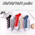 50/30/10/5 low personalized short trend short socks mouth canvas sports college fall and summer socks boat socks shallow new. 