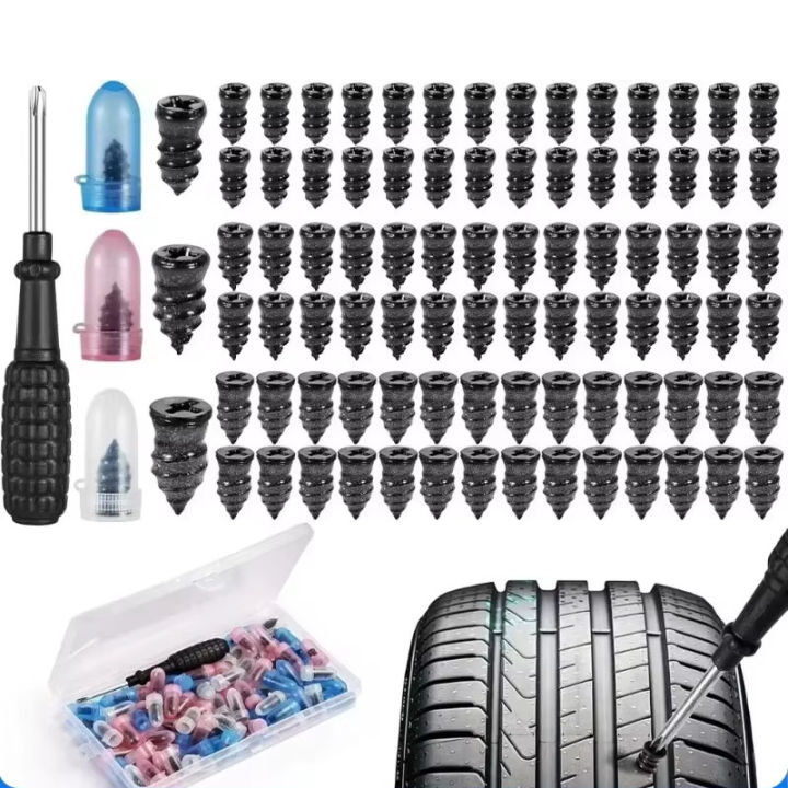 Universal Vacuum Car Tyre Repair  Nail Tire Repair Nail  Screw Screw Tools In Tubeless Plug Accessories Kit Rep