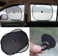 2Pc Universal Car Side Window Curtain Foldable Sun Shade Blinds. 