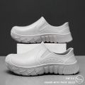 New men's soft oil-proof waterproof rain boots indoor and outdoor chef shoes EVA material comfortable and light garden shoes 45. 
