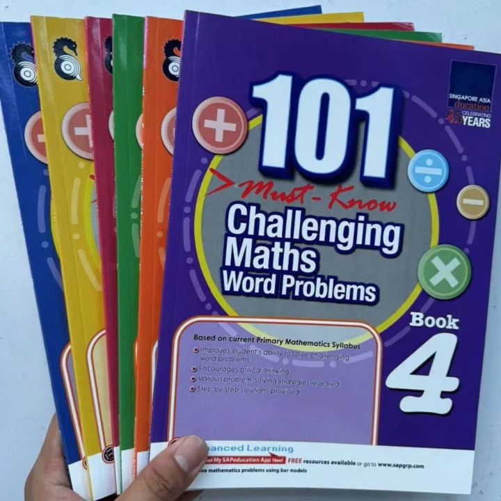 6 Books/Set SAP 101 Challenging Maths Word Problems Singapore Primary ...