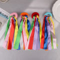 Children's Wrist Ribbon Team Sports Pompom Cheerleading Big Match Pom Club Dance Props Elastic Bracelet With Elastic Rope.