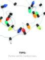 2m Doll House Miniature Lighting String: 1/12 Scale Mini Fake Lamps For New Year, Easter, Holiday Celebration, Party Decor Scene.
