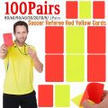 100-1Pairs Soccer Referee Cards Red Card and Yellow Card Football Referee Soccer Accessories Outdoor Survival Equipment. 
