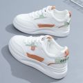 leather breathable casual sports white shoes,. 