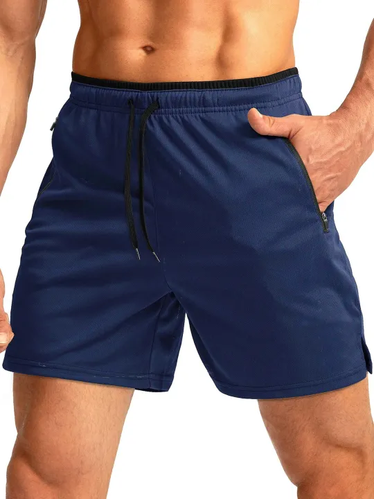 2026%20New%20Men's%20Quick%20Dry%20Running%20Shorts%20with%20Zipper%20Pockets,%205"%20Athletic%20Workout%20Shorts%20for%20Gym%20Fitness%20Training%20Jogging%20-%20Image%205