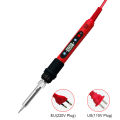 Digital Soldering Iron Set Kit 80W with ON/OFF Switch Adjustable Temperature LCD Welding Tools Ceramic Heater Soldering Tips. 