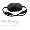 LED Dimmer 12V 2A 24W Knob LED Dimmer Inline Dimming Switch ON OFF for Single Color 2835 5050 COB LED Strip Light DC Dimer. 