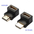 90 degree and 270 degree bent HDMI cable connector for narrow space behind the TV or various devices.. 