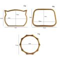 2/4/6/10 PCS Cat Bamboo Shaped Bag Metal Handle Crossbody Bag O-Shaped Replaceable Handle DIY Sewing Hardware Accessories. 