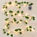 2M-10M Flower Green Leaf String Lights Artificial Ivy Vine Fairy Light Wedding Party Decoration Christmas Home Room Wall Plant. 