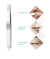 4pcs  Mini Slant and Point Tip Tweezer - Tweezers Set for Eyebrows, Facial Hair, Ingrown Hairs. 