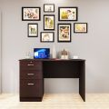 BM-Furniture wood Desk/Study Table(Suede Finish, Frosty White/brown (Hx30)(Lx48)(Dx20). 