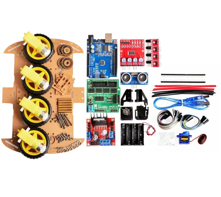 Motor Smart Robot Car Chassis Kit Speed Encoder Battery Box 2WD 4WD For ...