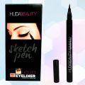 Hudha Beauty Sketch Pen Waterproof Liquid Eyeliner Pencil - Black - First
Copy. 