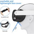 Silicone Cover Set for Oculus/Meta Quest 3, VR Accessories Protective Cover Controller Grips Cover, Headset Cover and Face Cover.