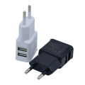 Dual USB Plug Power Supply Charger 5V 2A Universal Fast Charging Adapter US EU Plug Travel Portable Dual Power Adapter For Phone. 