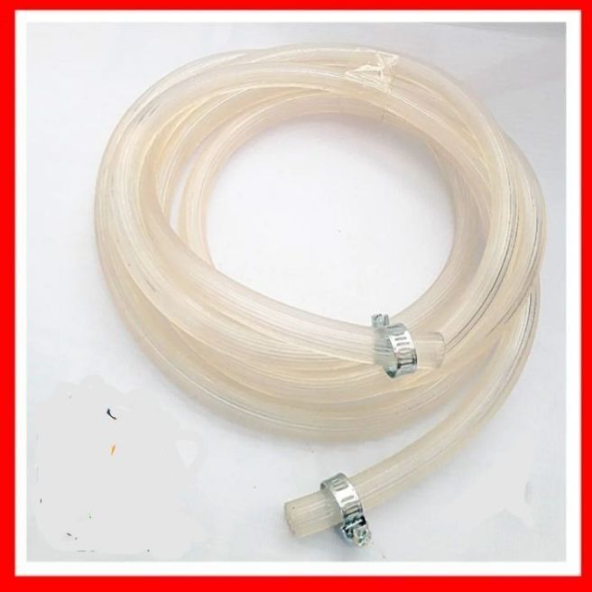 Gas Pipe Pressure Air Gas Pipe 5-10-20-30-50 feet Pure White & Soft With 2 Pcs Gas Clips