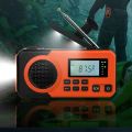 4000mAh Portable Emergency Solar Power Radio Hand Crank Charging AM/FM Weather Radio Led Reading Flashlight Bank Phone Charger. 