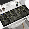 Spanish Python Programing Mouse Pad Desk Mat Office Software Excel Shortcuts Mousepad Personalized Extended by Office Users.