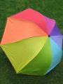 1pc - Rainbow Wonder - Portable Three- fold Umbrella with Short Handle,  Foldable Design for Effortless Style and Protection. 