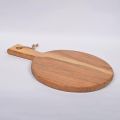 Round Wood Cutting Board with Handle for Chopping and Serving Charcuterie, Cheese, Pizza, Bread SULTAN'S EMPIRE. 