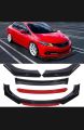 Car Front Bumper lip 3 pcs Black and Red Splitter Lip Body kit Universal For All Type of.... 